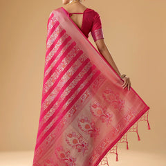 Rekha Silk Pink Saree