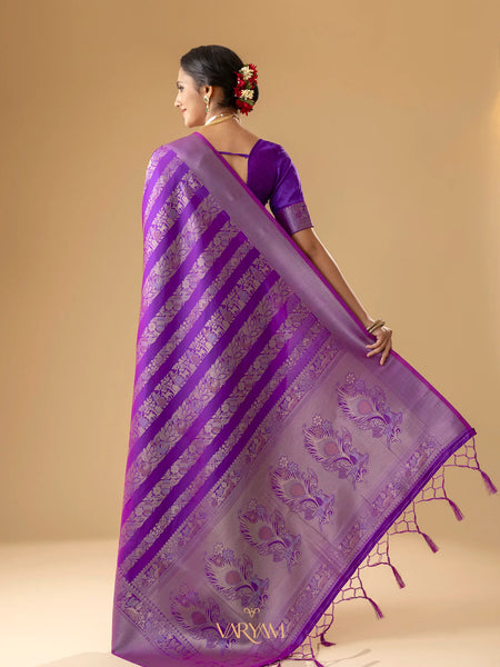 Rekha Silk Purple Saree