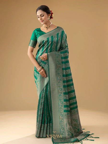 Rekha Silk Green Saree