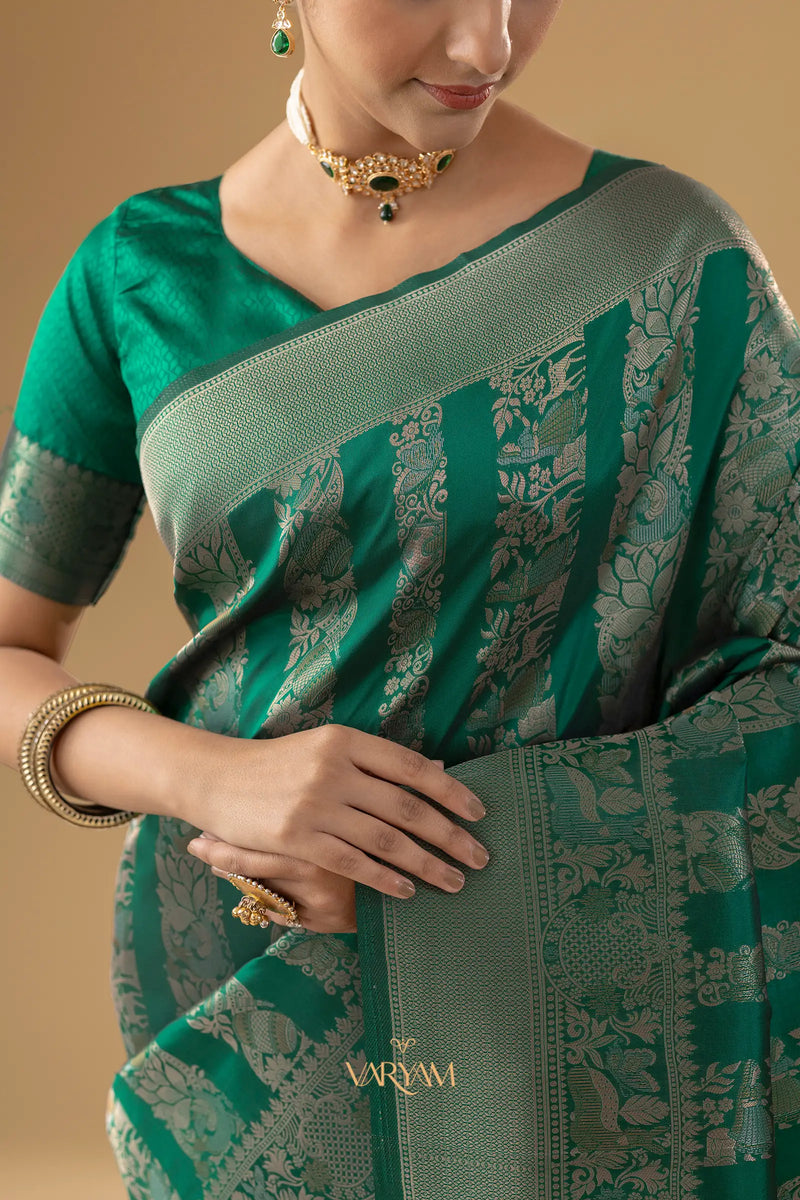 Rekha Silk Green Saree