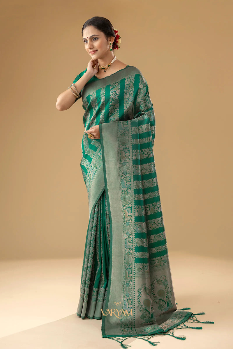 Rekha Silk Green Saree