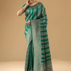 Rekha Silk Green Saree