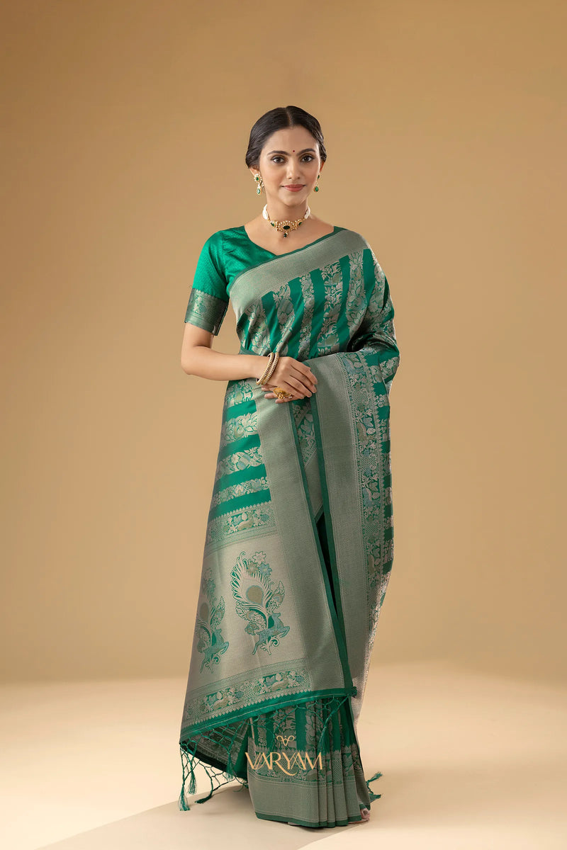 Rekha Silk Green Saree