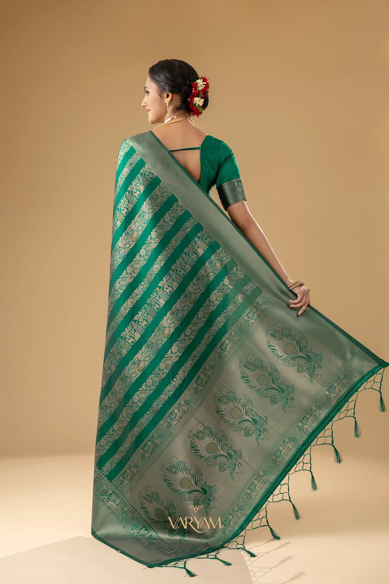 Rekha Silk Green Saree