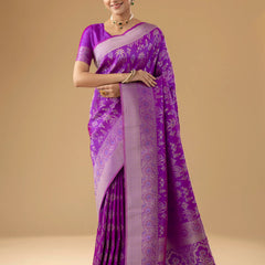 Palmora Silk Purple Saree