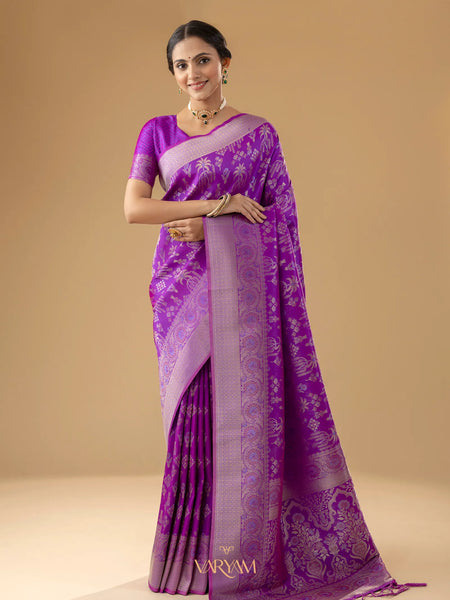 Palmora Silk Purple Saree