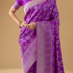 Palmora Silk Purple Saree