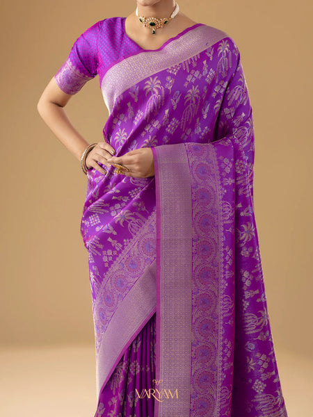 Palmora Silk Purple Saree