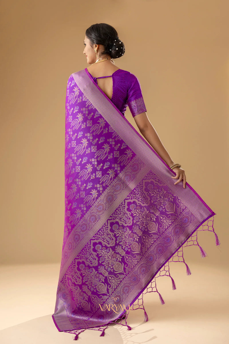 Palmora Silk Purple Saree