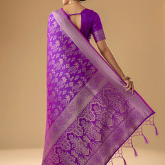 Palmora Silk Purple Saree