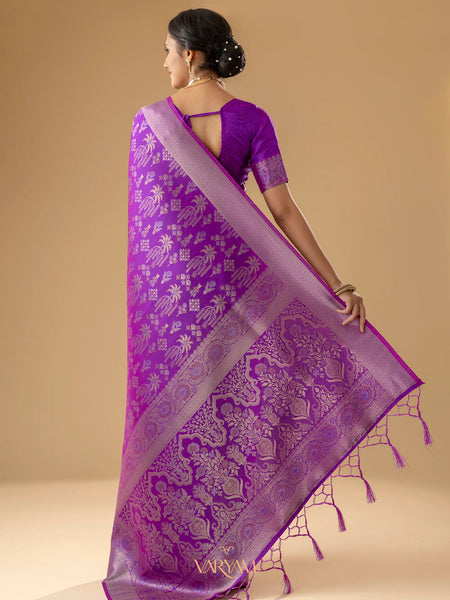Palmora Silk Purple Saree
