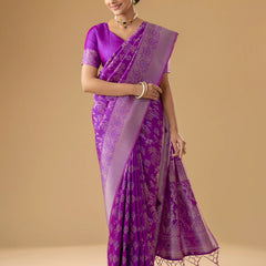 Palmora Silk Purple Saree