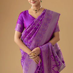 Palmora Silk Purple Saree