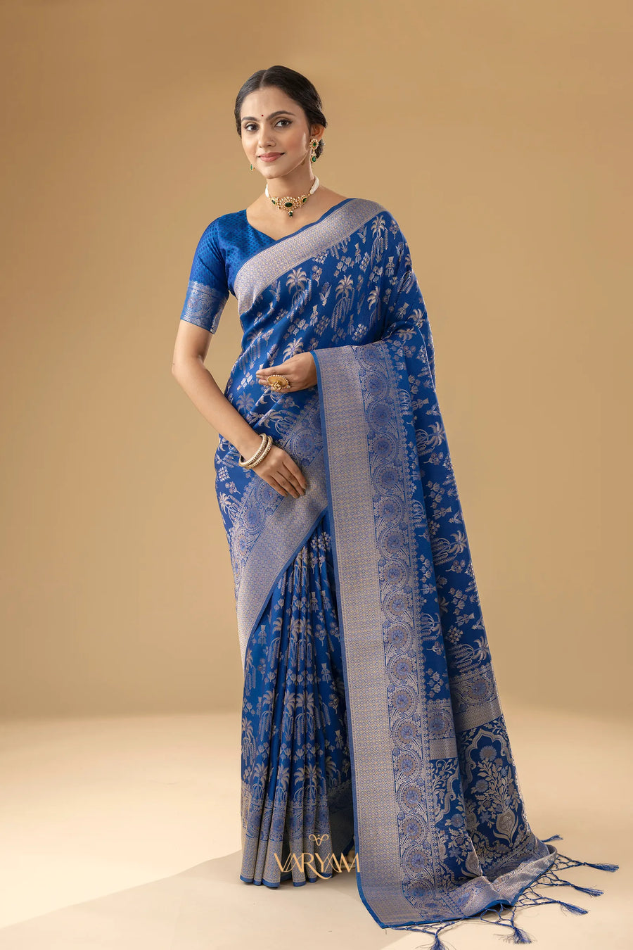 Palmora Silk Blue Saree