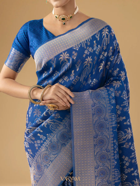 Palmora Silk Blue Saree
