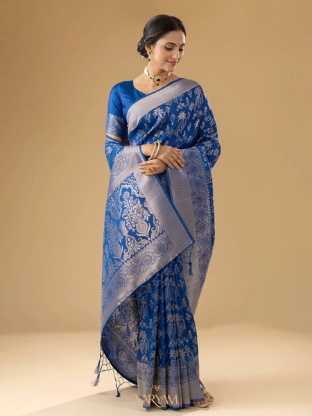 Palmora Silk Blue Saree