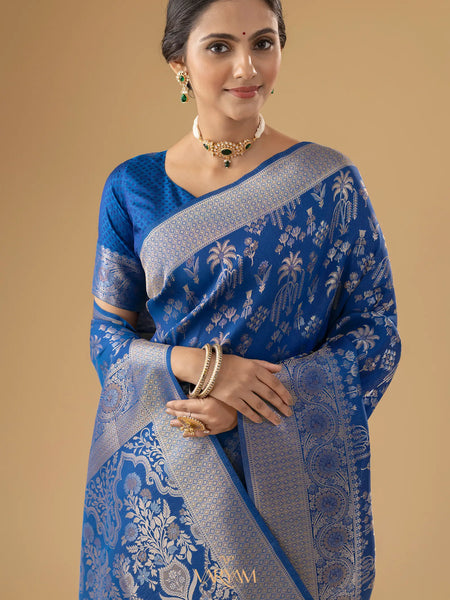 Palmora Silk Blue Saree