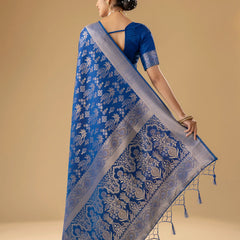Palmora Silk Blue Saree