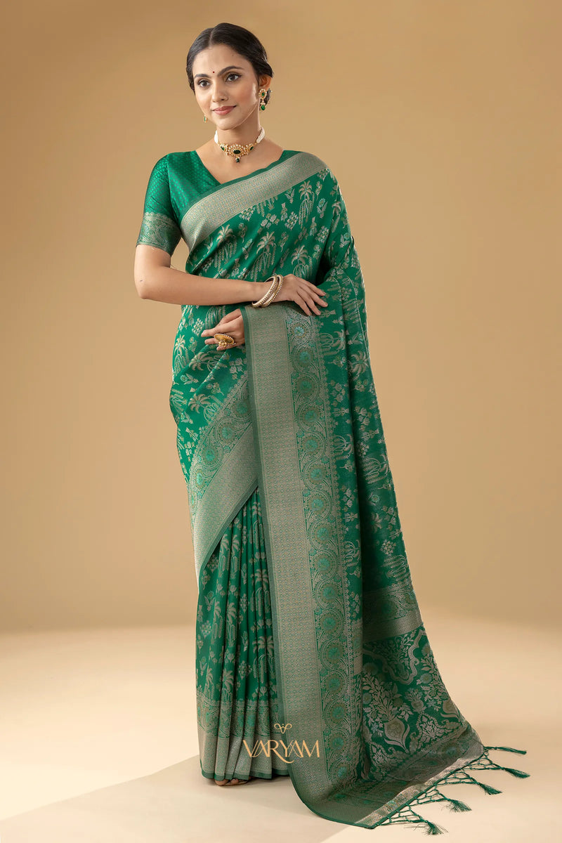 Palmora Silk Green Saree