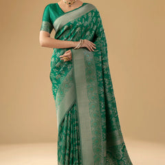 Palmora Silk Green Saree