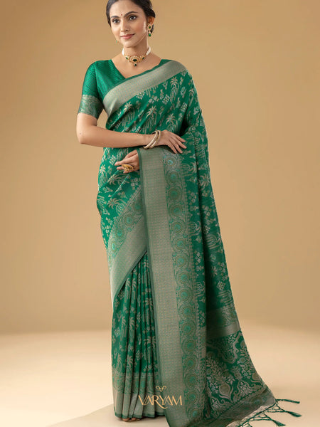 Palmora Silk Green Saree