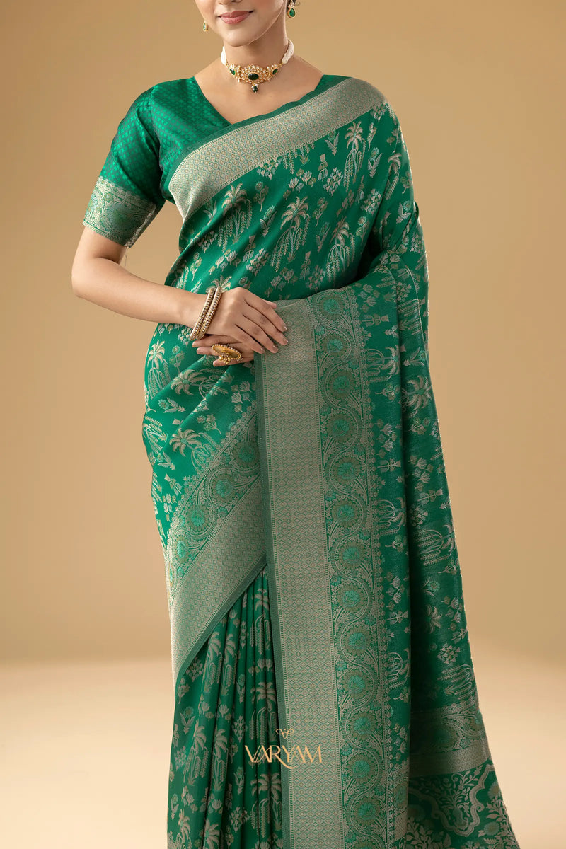 Palmora Silk Green Saree