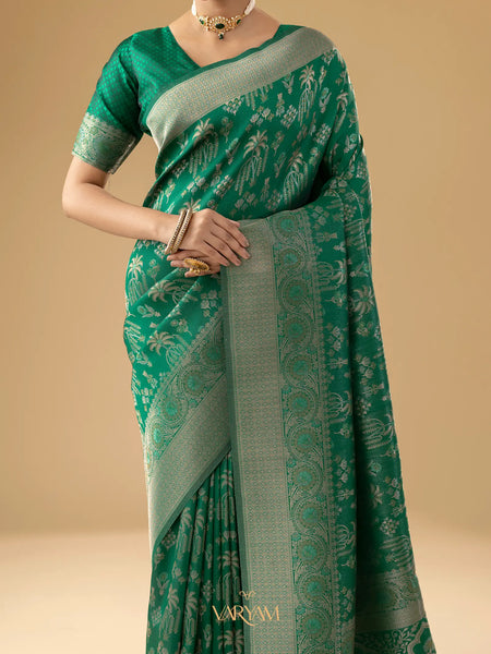 Palmora Silk Green Saree