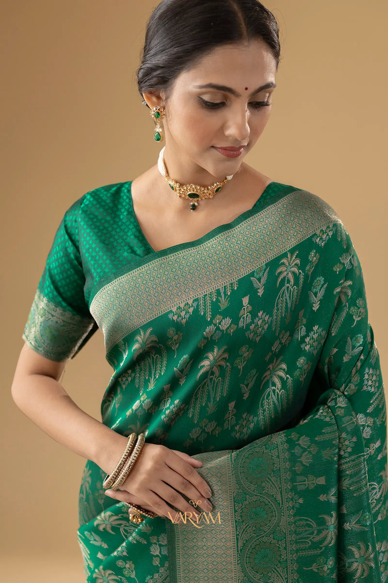 Palmora Silk Green Saree