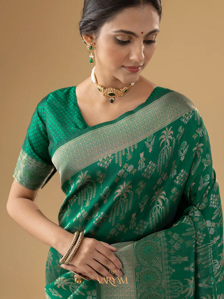 Palmora Silk Green Saree