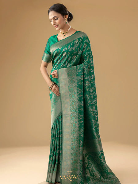 Palmora Silk Green Saree
