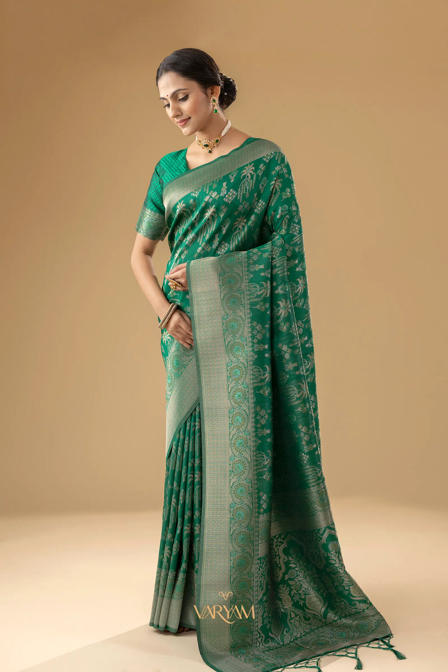 Palmora Silk Green Saree