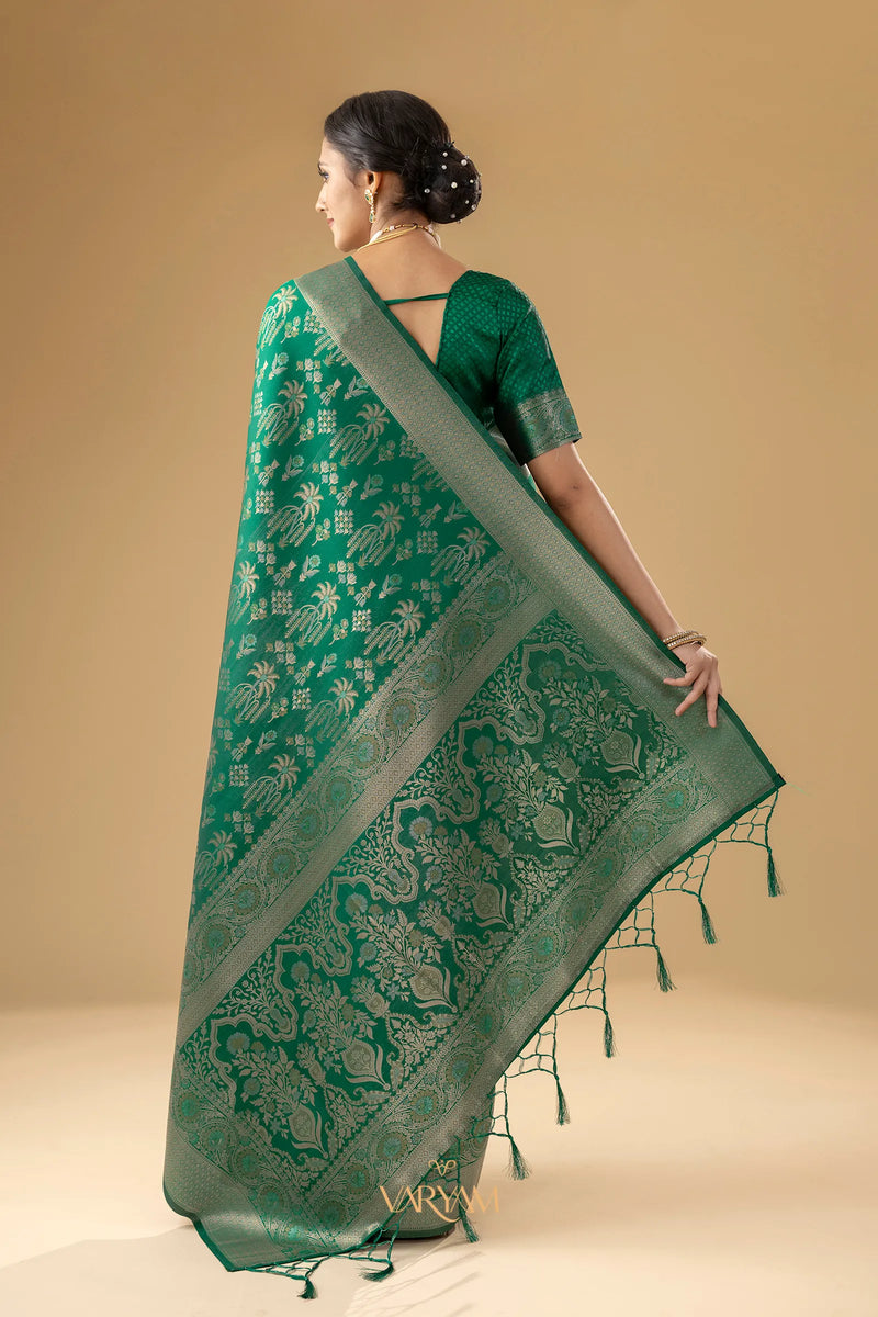 Palmora Silk Green Saree