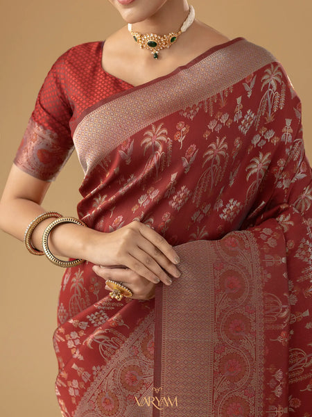Palmora Silk Red Saree