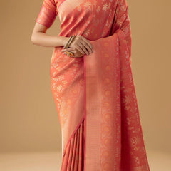 Palmora Silk Orange Saree