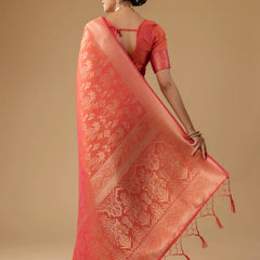 Palmora Silk Orange Saree