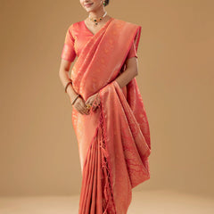 Palmora Silk Orange Saree