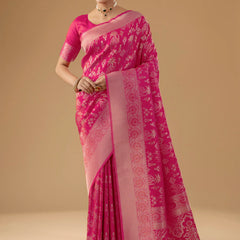 Palmora Silk Pink Saree