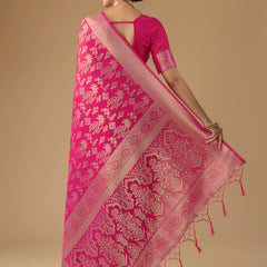 Palmora Silk Pink Saree