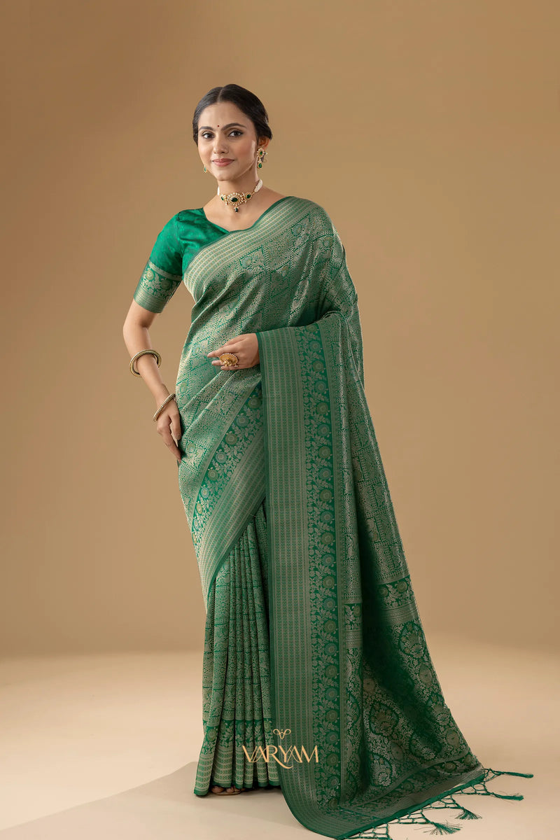 Zariva Silk Green Saree