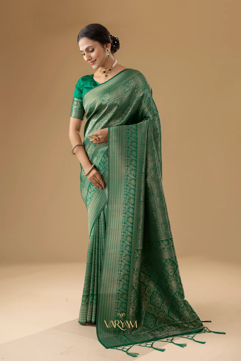 Zariva Silk Green Saree