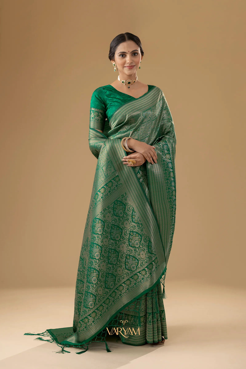 Zariva Silk Green Saree