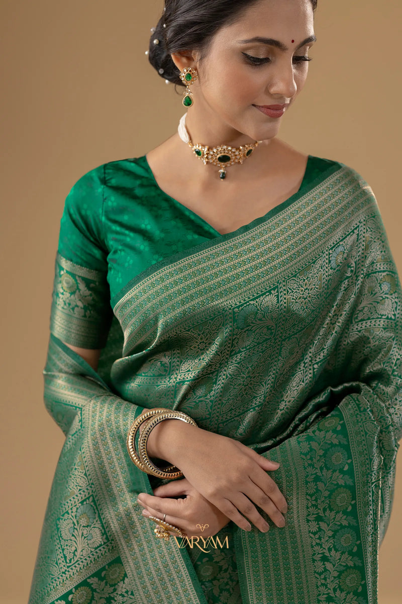 Zariva Silk Green Saree