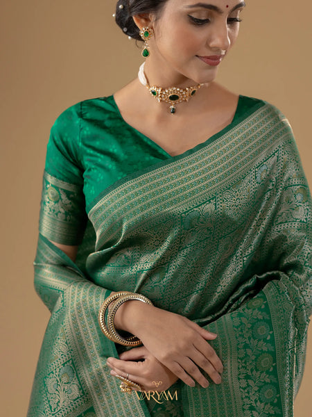 Zariva Silk Green Saree