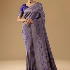 Zariva Silk Purple Saree