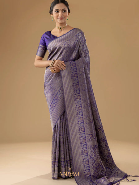 Zariva Silk Purple Saree