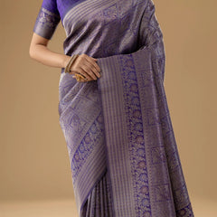 Zariva Silk Purple Saree