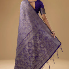 Zariva Silk Purple Saree