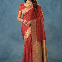 Fiona Silk Maroon Saree