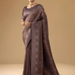 Zoya Silk Brown Saree