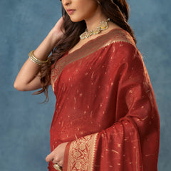 Fiona Silk Maroon Saree
